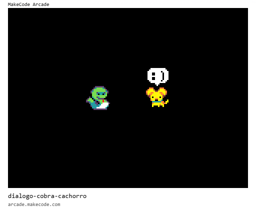 Arcade: Diálogo entre a cobra e o cachorro